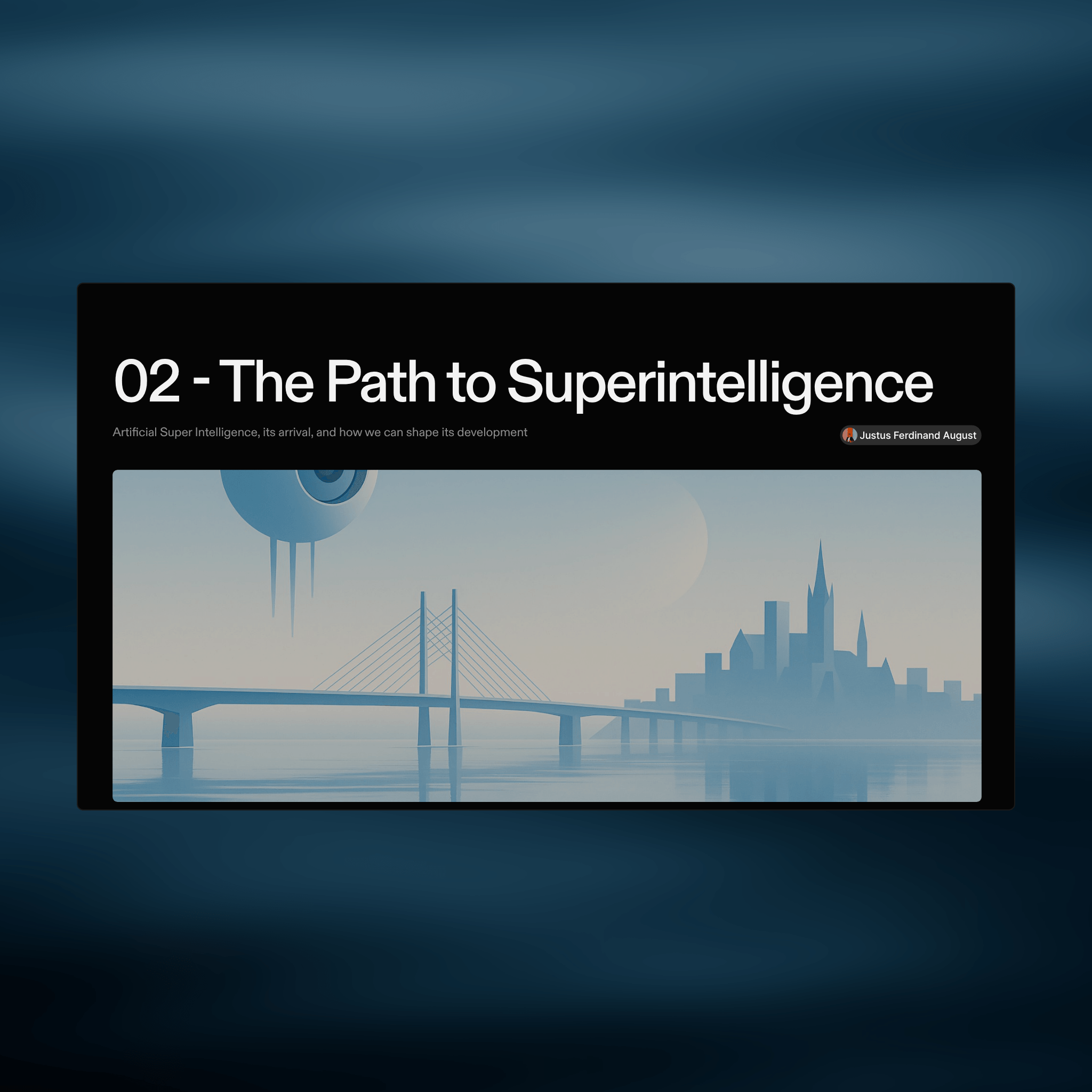 Slides from the Path to Superintelligence workshop