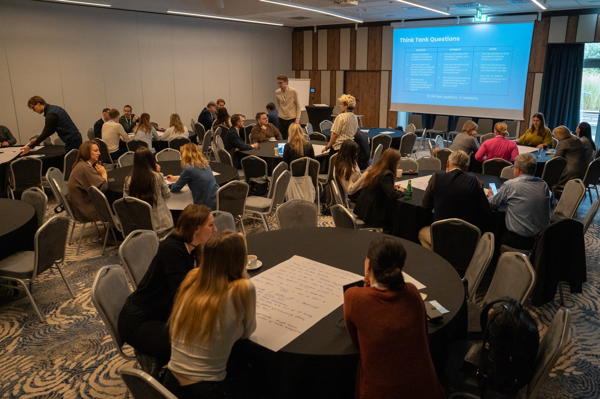 EUSBSR youth delegates during an AI workshop