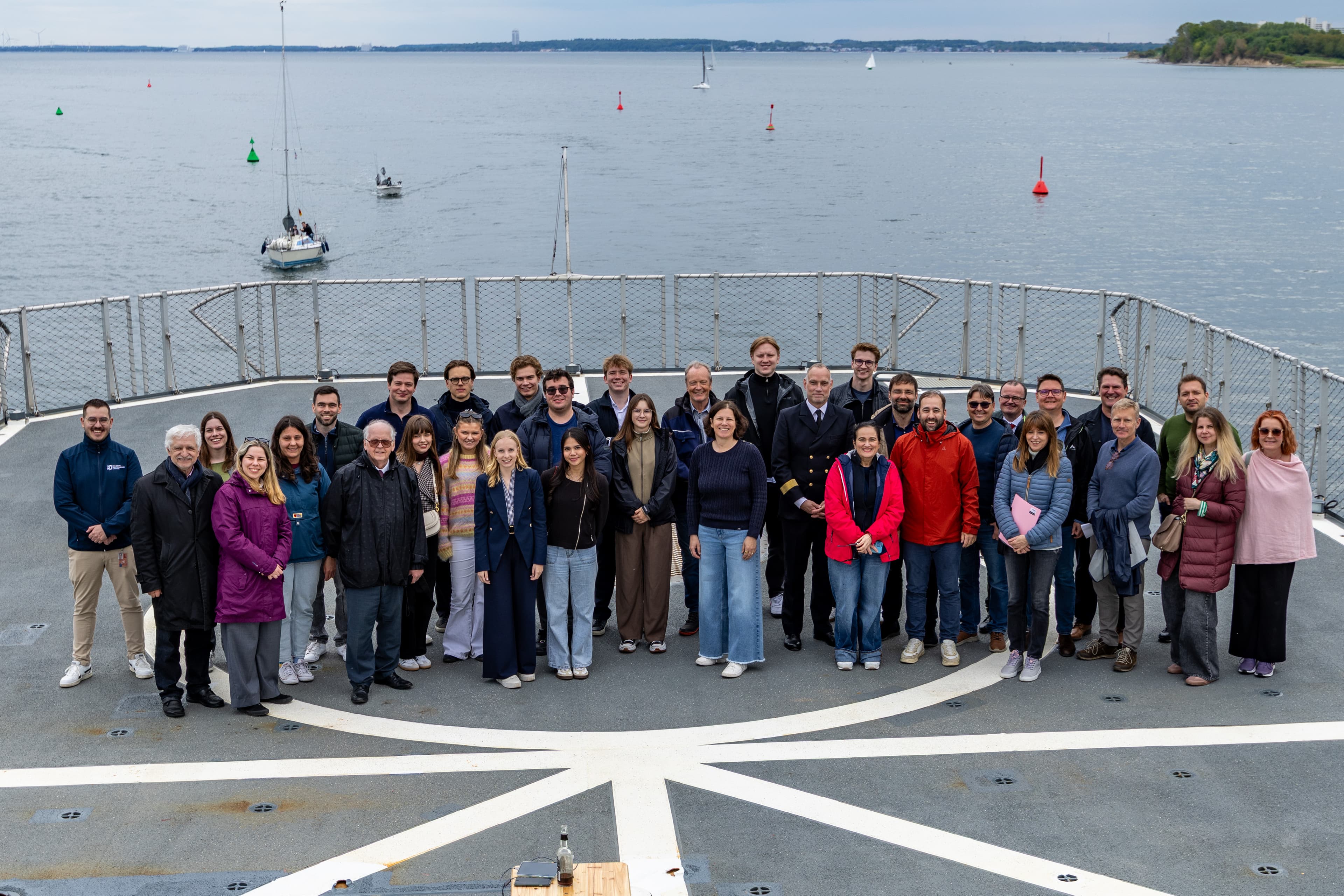 BSPC Standing Committee × Youth side event group photo on deck off the Schleswig-Holstein coast