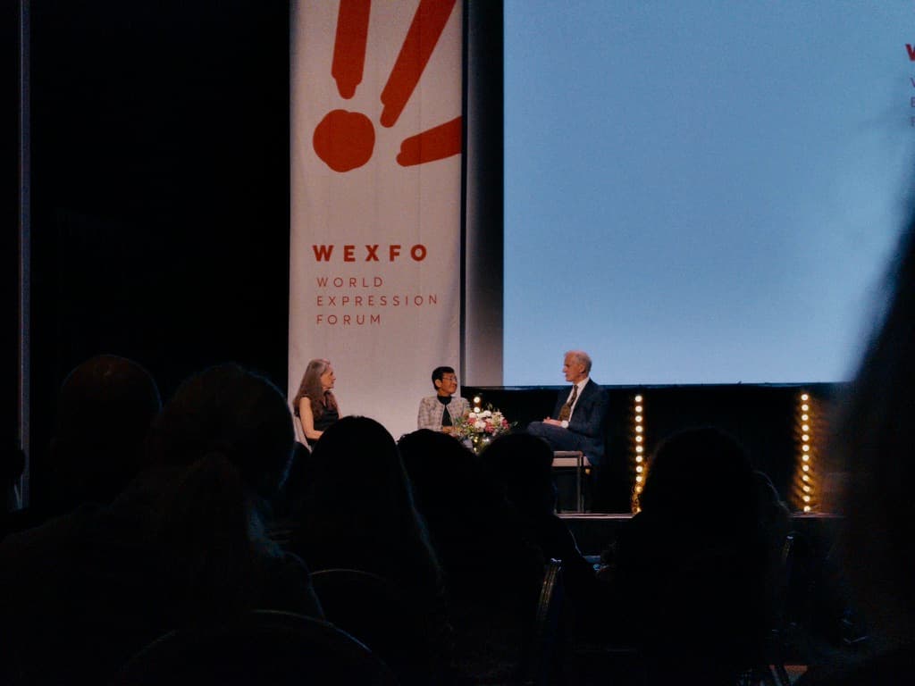 Maria Ressa during the opening-day conversation on the WEXFO 2026 main stage, Lillehammer